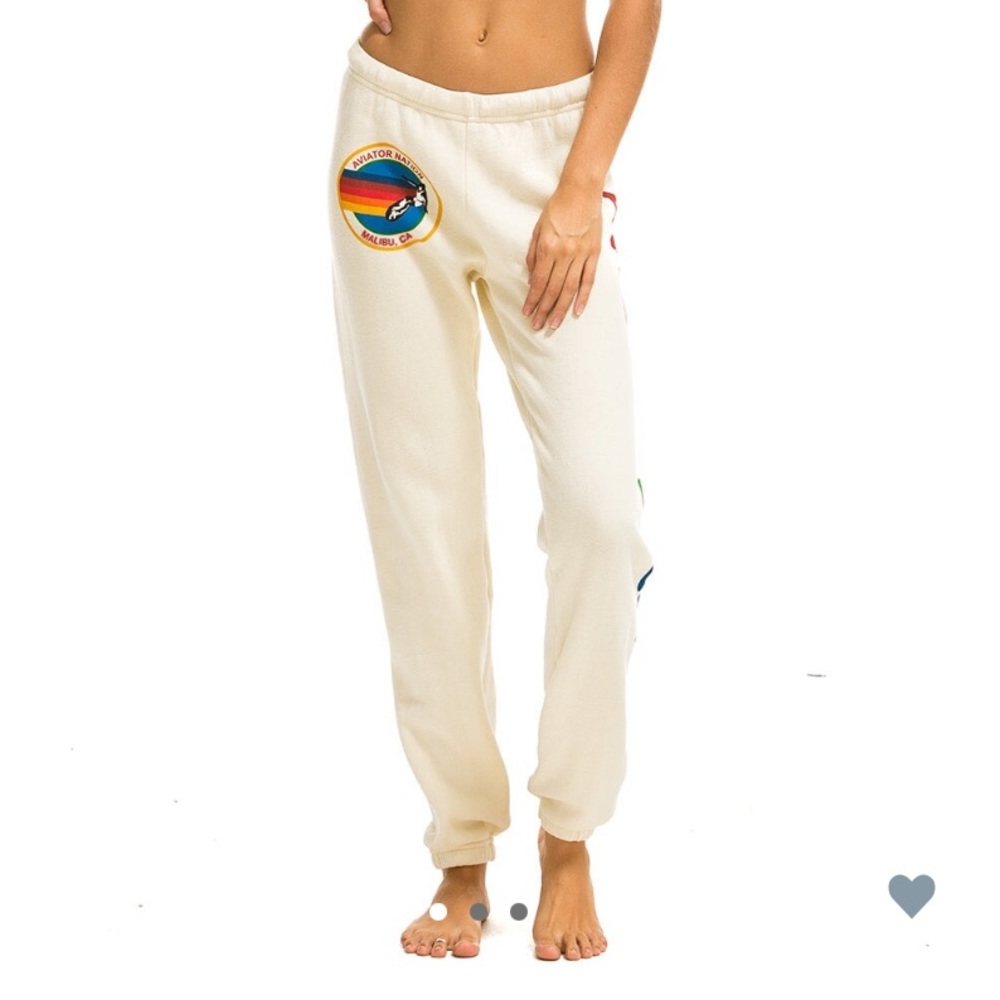 Aviator Nation Vintage Off White Sweatpants